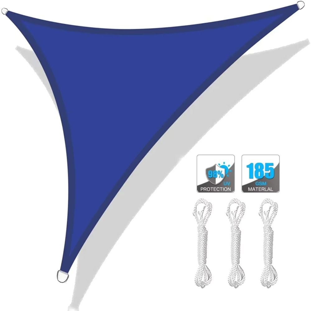 Triangle Triangle Sunshade With Ropes Outdoor Canopy Sun Protection Awning Shade Cloth  Pool Area