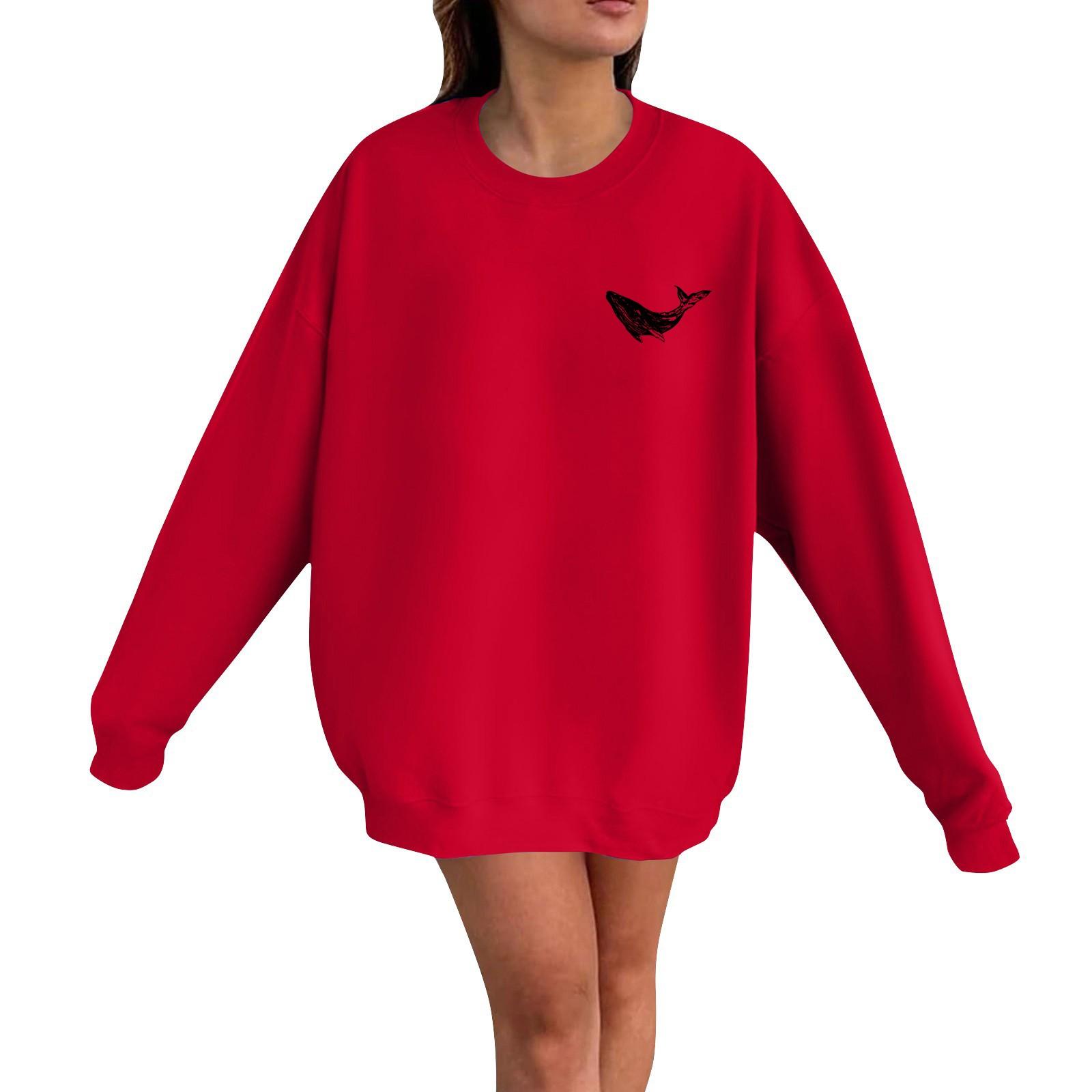 

Женские пуловеры больших размеров, флисовые свитера с длинными рукавами, зимне-осенние наряды XL красный