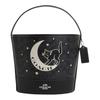 Coach Trick Or Treat 22 Bedruckte beschichtete Leinwand Handtasche Klein Unisex Paar Schwarz