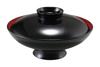 Fukui Craft Mallet Black with Red 33710970 Heat-resistant 5.5-inch Bowl, Interior,