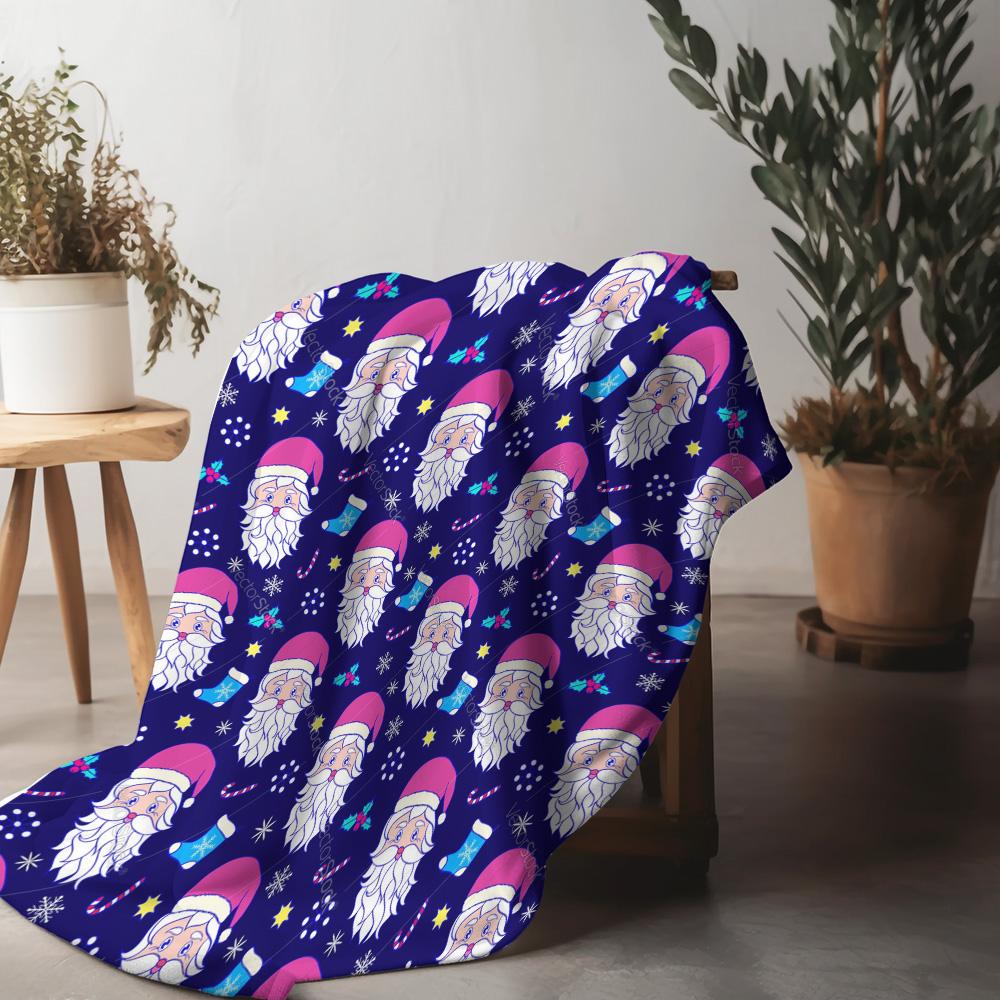 

Soft Throw Blanket Cozy Flannel Fleece Warm Home Decor Bedspread Queen Size Gift Idea Holiday Christmas Pattern 75x90cm