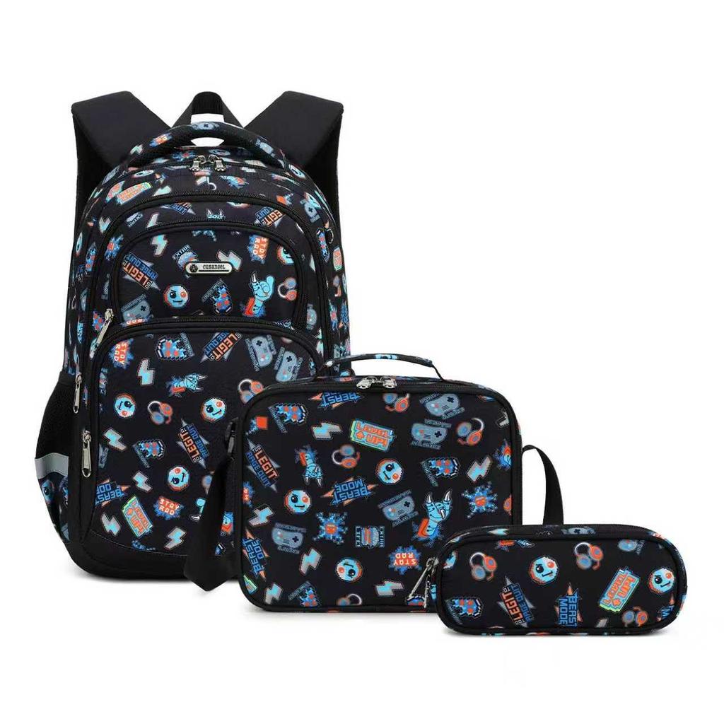 School Bags Child School Backpacks for Teenager Girls Boys Cartoon Dinosaur Anime Backpack Lunch Box with Pencil Case