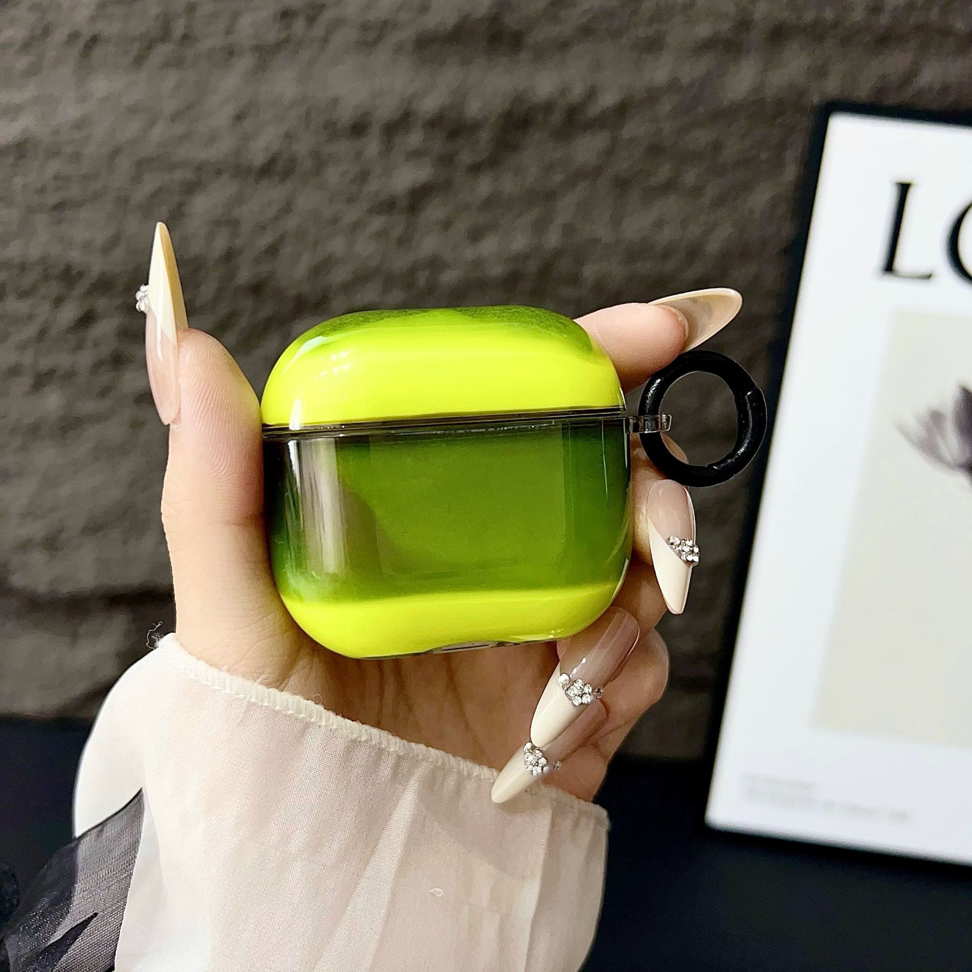 Ins luminous liquid quicksand earphone cover
