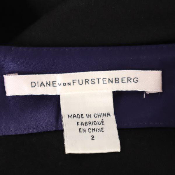 Diane von Furstenberg שמלת גוף קצרת שרוולים 2 שחור נשים משומש
