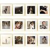 Golden State Art, 12x12 Aluminum Frame for 8x8 Photo Display - Metal Wall Mounting Square Photo Frame Collection with Iv