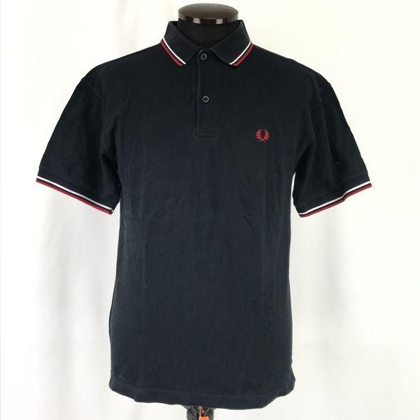 England Made FRED PERRY Tip Line Short Sleeve Polo Shirt Men S Black Logo Embroidery Tops Shirts cBH718(USED)