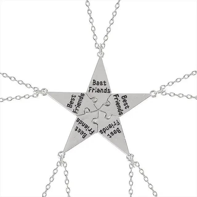 3/4/5/6/7/8/9/10PCS Best Friend Good Friends Necklace Friendship Letter BFF Pendant Necklace Fashion Graduation Ceremony Gift