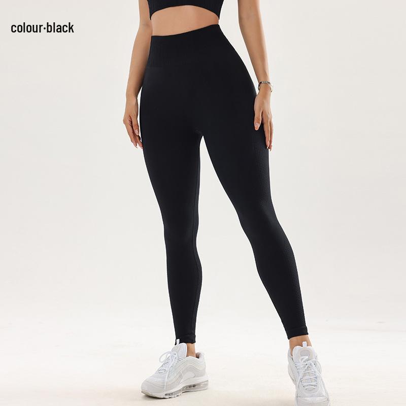 

Брюки для йоги и бега с высокой талией Fuyao - Женские быстросохнущие спортивные леггинсы с контролем живота и эффектом лифтинга бедер Extra Large чёрный