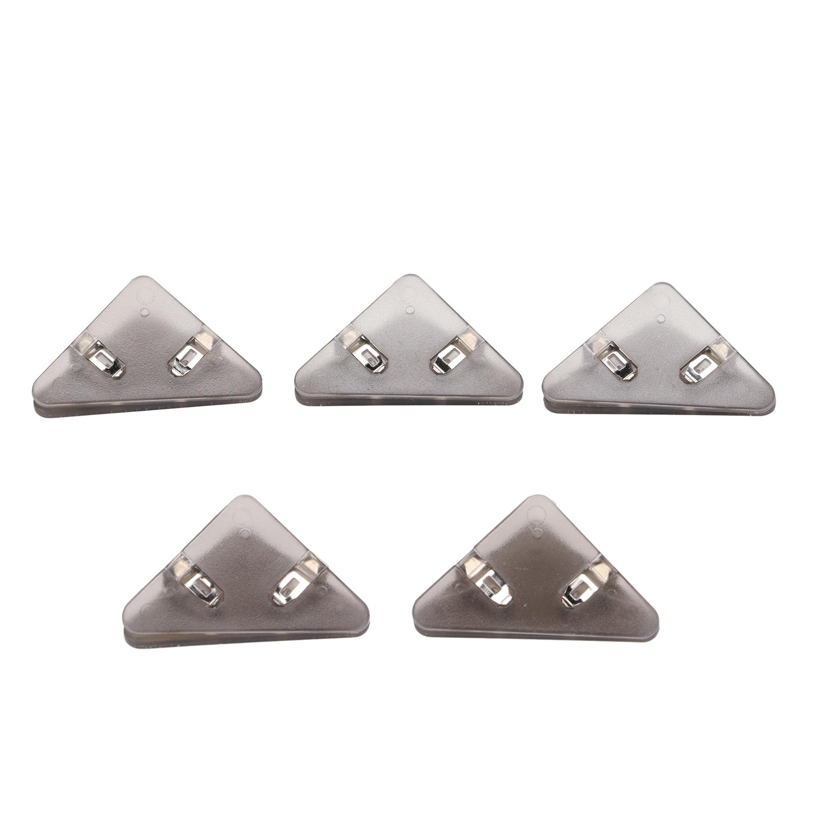 

5 шт. Бумажные зажимы Треугольные Портативные Прочные Инструмент для фиксации для тестовой бумаги Заметки Документы Черный чёрный