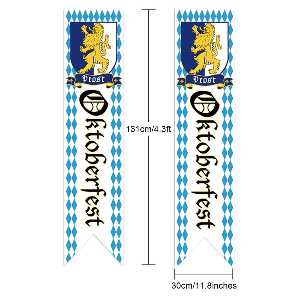Oktoberfest Party Supplies: Beer Festival Banners, Balloons, Cake Toppers, and Flags.