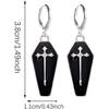 ANXIN STORE Gothic Retro Exaggerated Creative Cross Earrings Punk Style Funny Exaggerated Alternative Personality Earrings Female Gift