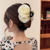 Hair Grab Clip Flower Hair Claw Flower Large Size Hair Claw Fashion Red Rose Hair Clip  Girls