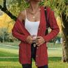 Women's Knit Cardigan Sweater Long Sleeve Button Front Open Front Casual Loose Fit Coat