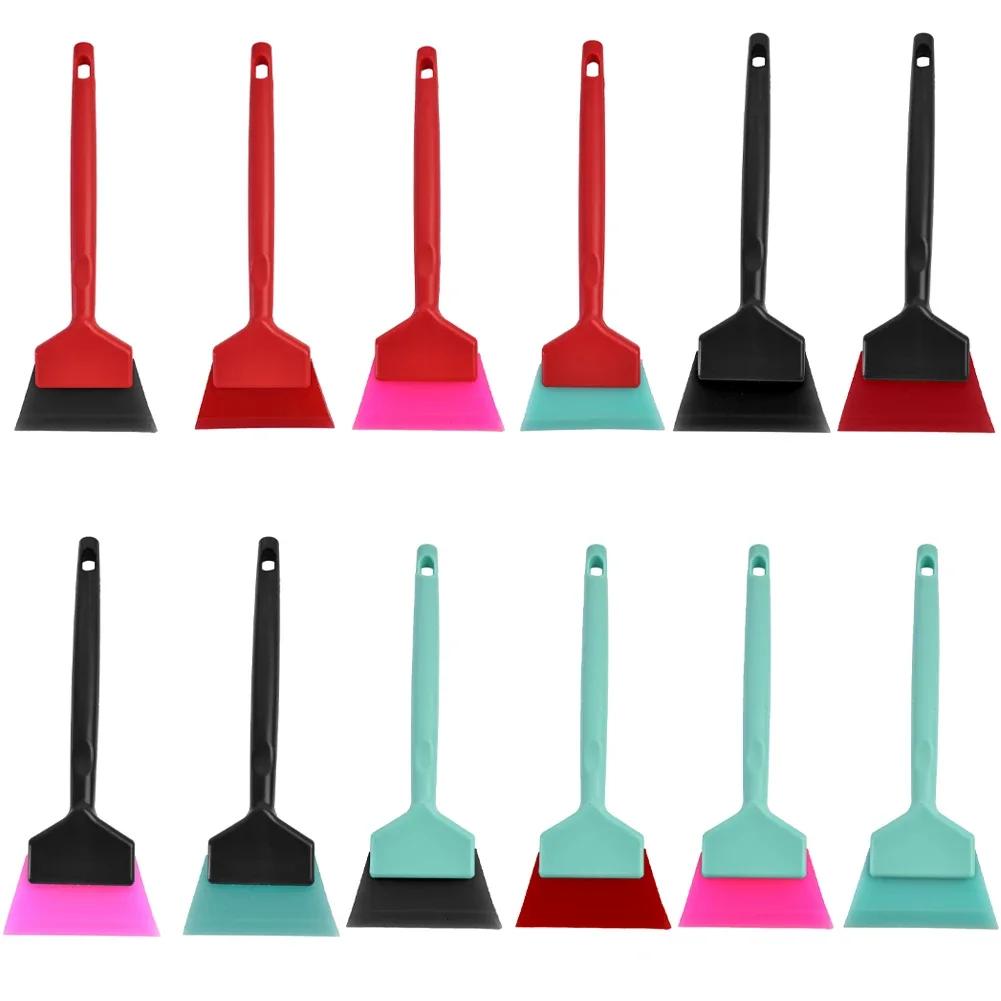 Long Plastic Handle Anti-Slip Car Tint Squeegee Replaceable Soft Rubber Blade PPF Scraper Window Water Cleaning Remover