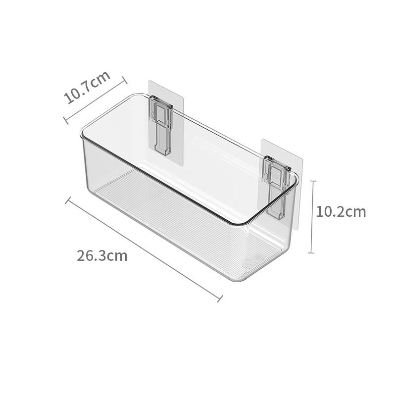Clear Wall Mount Organizer for Wall,Cabinet Door Organizer for Bathroom,Pantry,Kitchen,Laundry,Spice/Cosmetics Storage Box