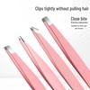 Stainless Steel Makeup Tool Set with Mirror: Eyebrow and False Eyelash Tweezers
