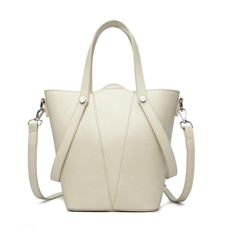 

Сумка-ведро Большая вместительная сумка для подмышек Универсальная сумка-тоут Сумка для поездок на работу бежевый