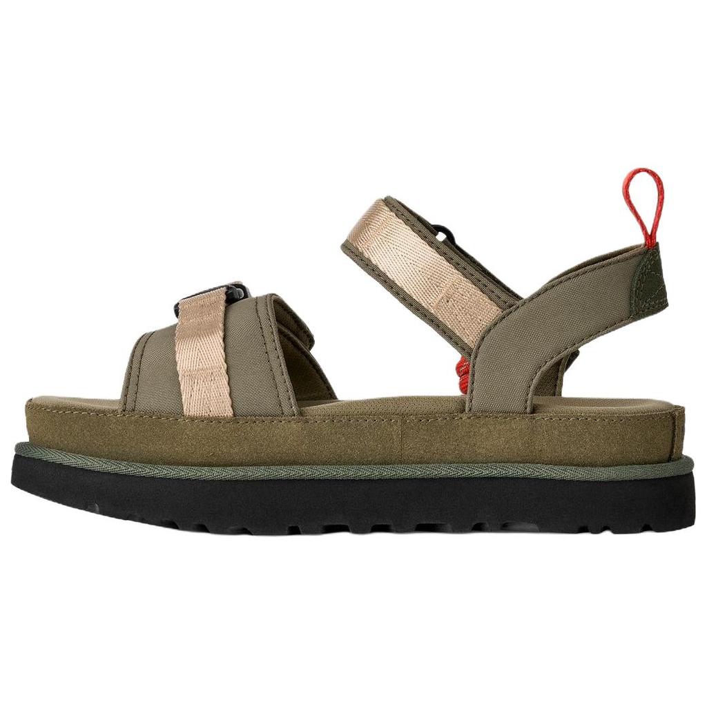 UGG Golden Family Cow Split Leather Casual Versatile Beach Sandals Women sandals Olive-Green 1180070-BTOL