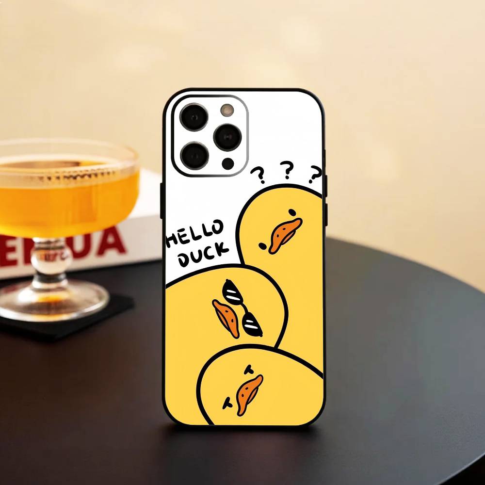 Adorable Yellow D-Duck   Phone Case Silicone Soft For IPhone 17 16 15 14 13 12 11 X XR Plus Pro Max Plus