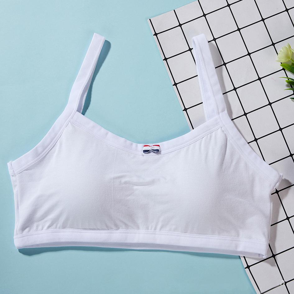 Intimo in Cotone da Ragazza Canottiera Reggiseno a Sospensorio per il Periodo dello Sviluppo Traspirante Sportivo Elastico