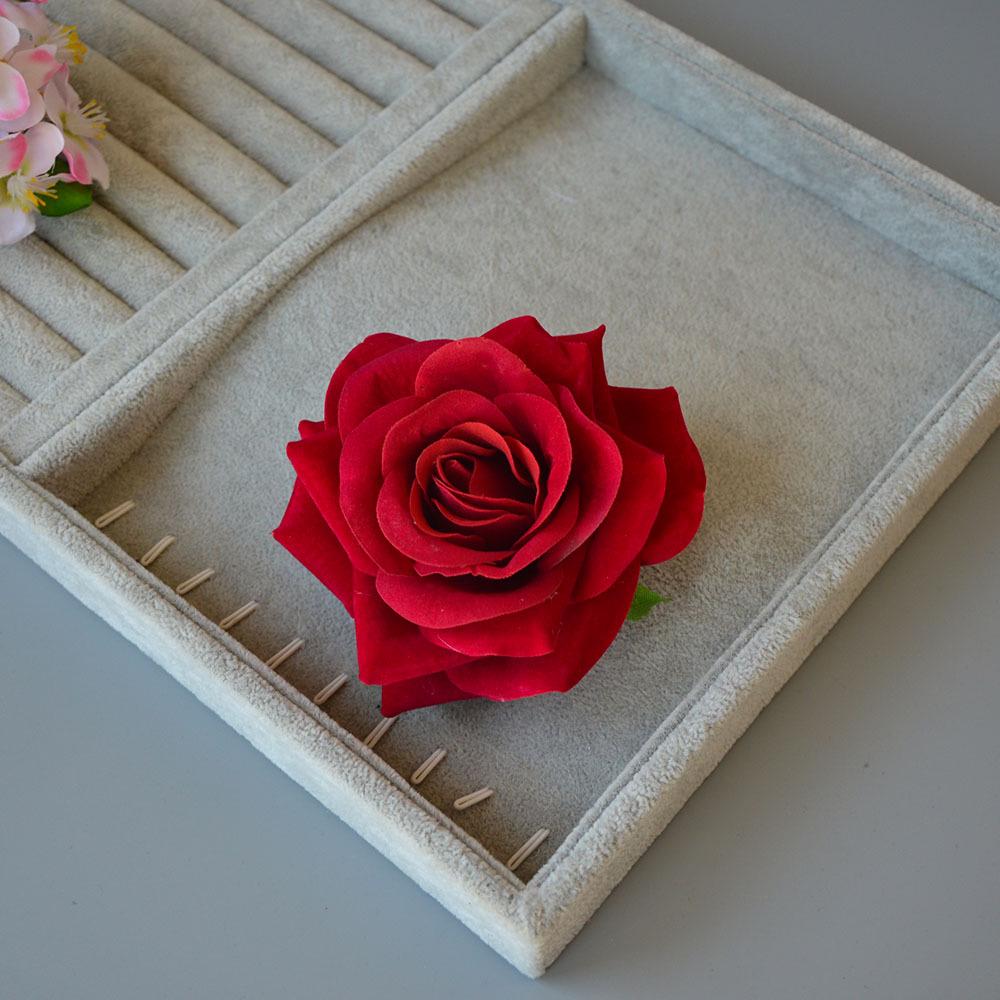 Barrette latérale rose rouge vintage pour spectacles de danse