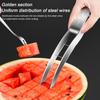 Watermelon Cutter, Melon Cutter Made Of Stainless Steel, Ergonomic Watermelon Block Cutter, Quick Safe Watermelon Cutting