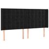 VidaXL Headboard with Wings Black 183x16x118-128 Cm Velvet3120076