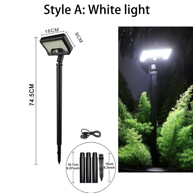 92led Tripod Octopus Solar Wall Light Motion Sensor Solar Pathway Lights USB Powered Adjustable Angle for Garden Yard Lighting