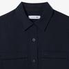 [Lacoste] Women's Linen Openwork Short-Sleeve Shirt CF197E-56GHDE
