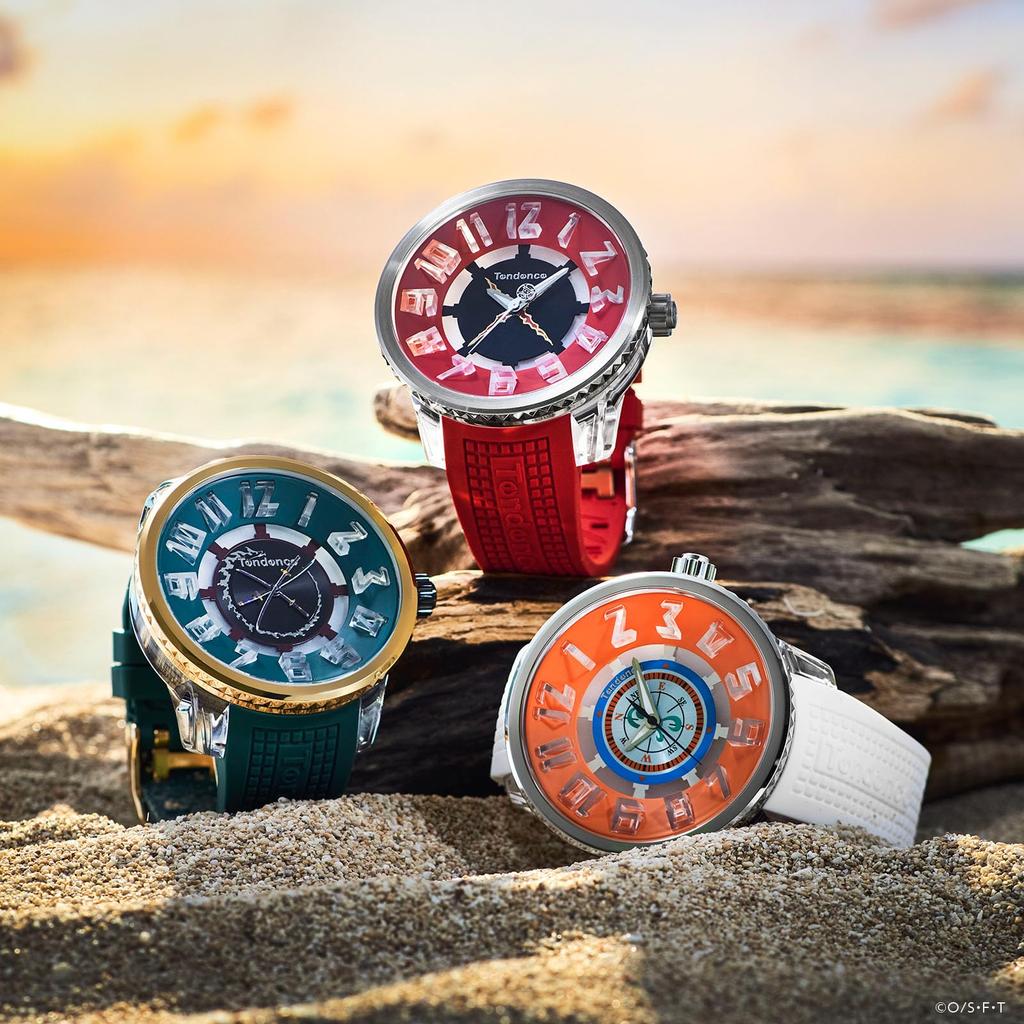 Tendence Orologio ONE PIECE Collaborazione Luffy Quarzo 10 ATM Resistenza all'Acqua Minerale Rosso TY532021, Modello, Movimento, Resistenza, Vetro, Quadrante, Unisex, [Autentico]