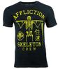 AFFLICTION SKELETON CREW Men's T-shirt BLACK LAVA Biker MMA