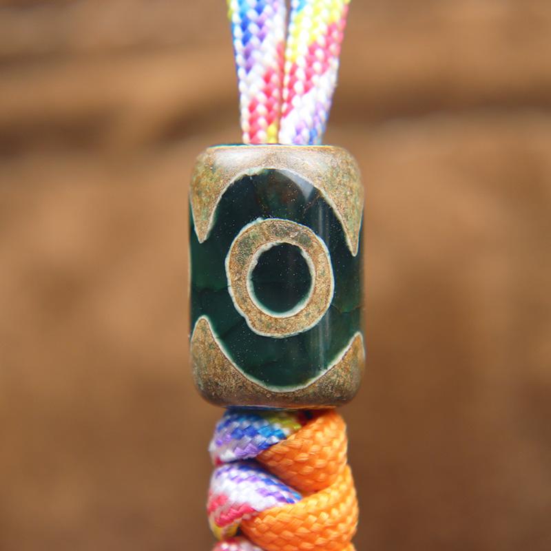 Tibetan 5,5 mm gaura cu trei ochi Dzi agat margele din piatra pandantiv umbrela franghie bricolaj bratari accesorii paracord margele farmec