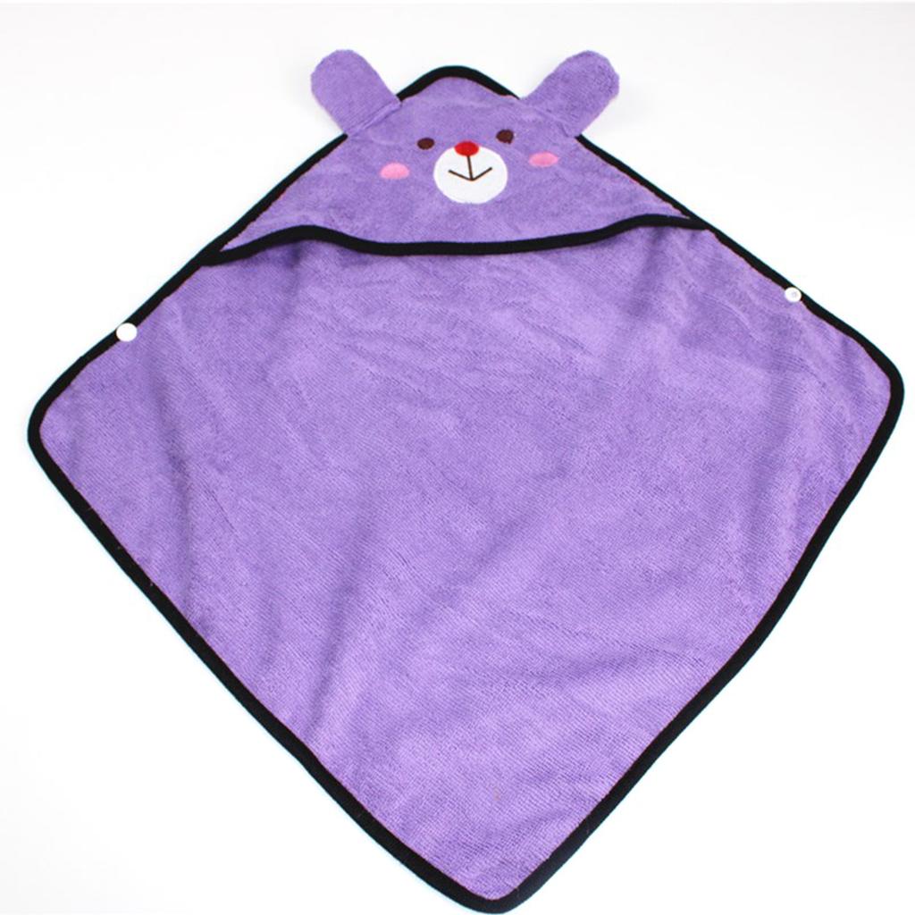 Pet Bathrobe Soft Strong Absorbent Fast Drying Hooded Microfiber Cat Dog Bath Towel for Teddy Puppy