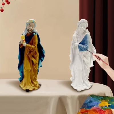Simulated Human Figure Sculpture Christian Statue Holy Father Resin Handicrafts Decorative Figurines Home Decoration Accessories