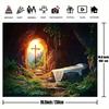 2D Christian Resurrection Backdrop, Empty Tomb with Cross Photography Background