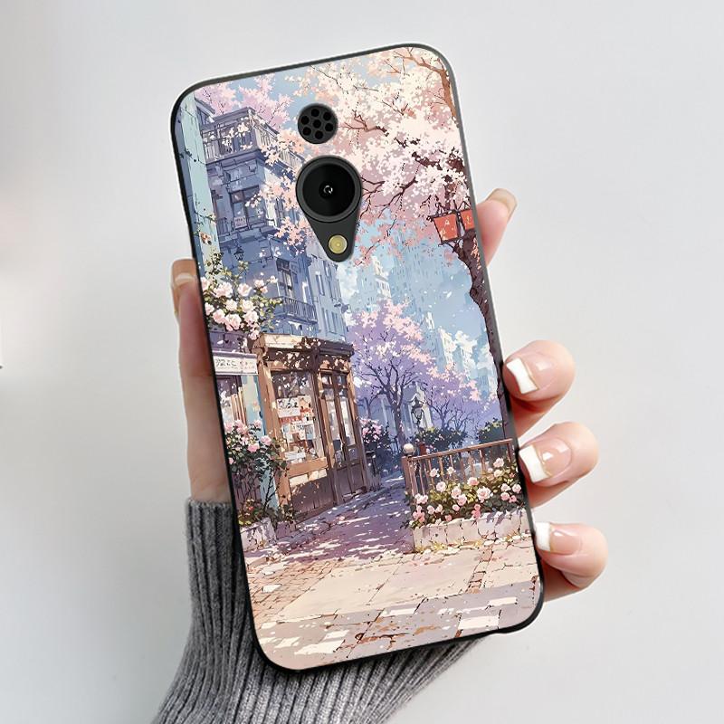 Hülle Für Nokia 150 2G 2023 TA-1582 Hülle Ästhetisch Luxuriös Niedlich Cool Jungen Mädchen Schwarz Matt Weiches TPU Vollschutz Rückseite