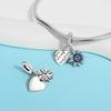 New Charms Copper Sparkling Mum Mother Family Love Heart Beads Fit Original Bracelet Necklace Diy Jewelry