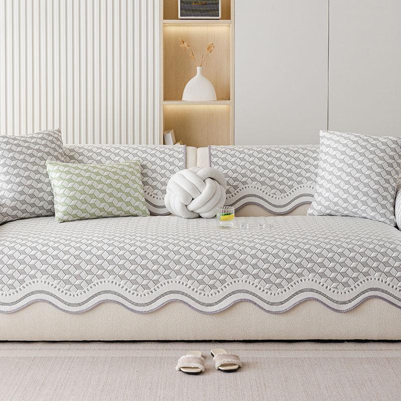 New Special-Shaped Irregular Combination Sofa Cushion Summer Cooling Fixed Combination One-Piece Straight Row Seat Cushion