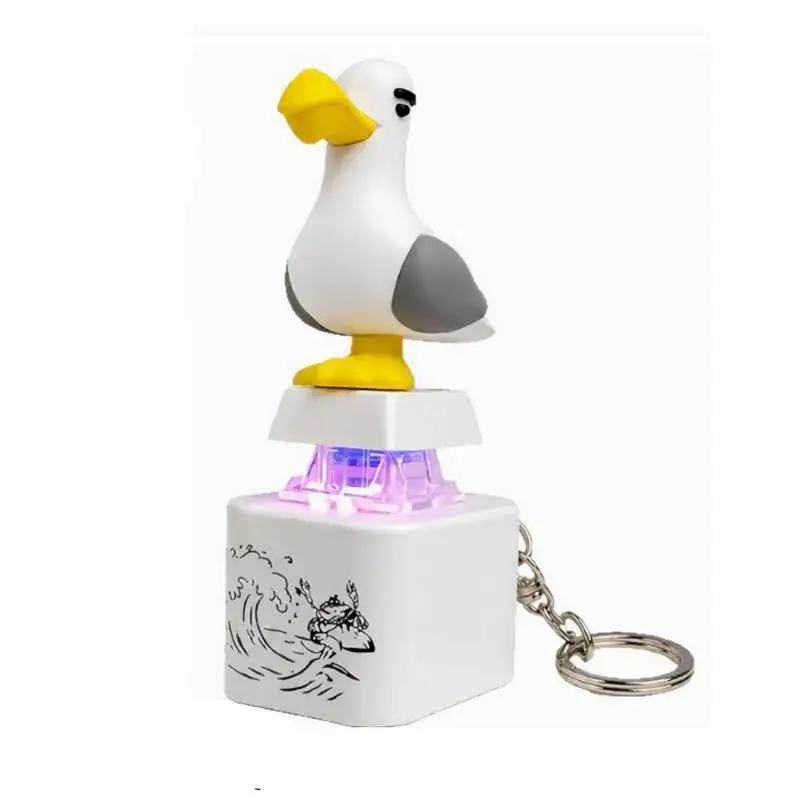 Monkey, Pigeon, Lamb, Donkey Animal Keychain, Clicker With Led Light, Adult Stress Relief And Anxiety Sensing Toy