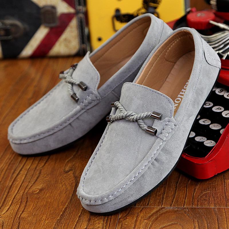 Fashion Men Loafers Business Shoes Suede Leather Soft Sole Male Casual Shoes Retro Flat Dress Shoes Moccasins Designer Slip on Men Shoe