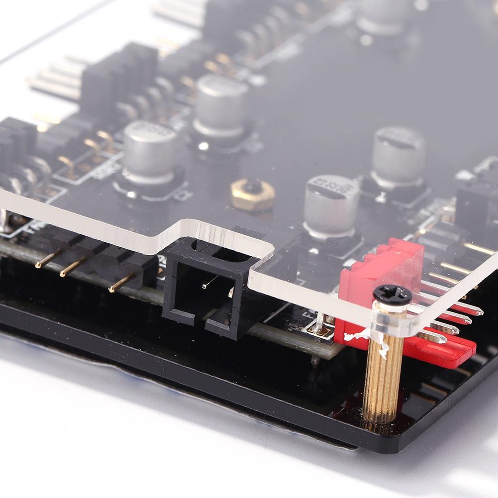 12V 4Pin/5V 3PIN 1 To 8 Multi Way Splitter ARGB/RGB PWM Fan Hub LED Light Strip Controller Addressable RGB Lighting PCB Splitter