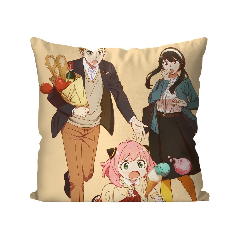 Spy X Family Animation Pillow Case Square Pillow Bedroom Sofa Leisure Comfort Cushion Car Living Room Home Decoration 40X40