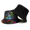 Spring and Summer Polyester Print Bucket Hat Fisherman Hat Outdoor Travel Sun Cap for Men and Women 150
