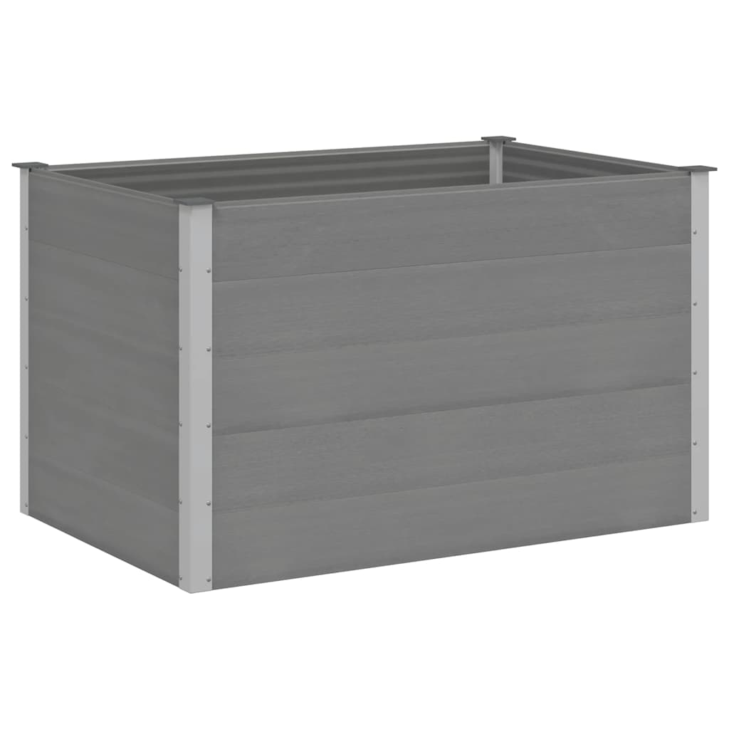 Garden Raised Bed WPC 150 x 100 x 91 cm Grey