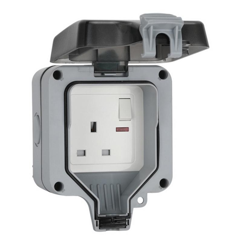 Waterproof Socket Size Buy New Waterproof Socket Main Power IP66 Switched 1/2 Gang 13A Outdoor ...