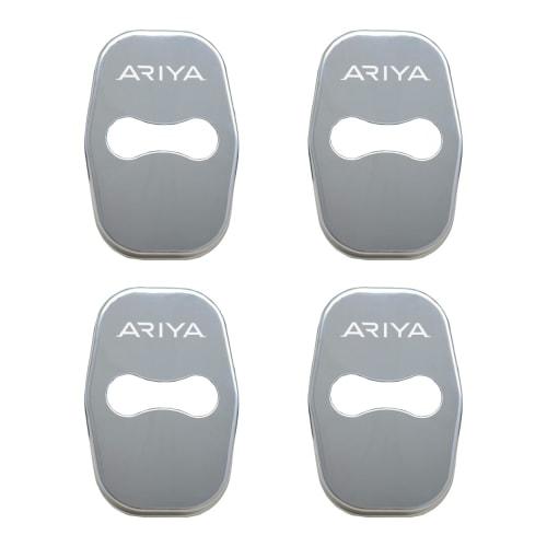 Haoshilianfa Kompatibel mit Nissan New Ariya (ARIYA) FE0 SNFE0 FE0-Serie (Januar 2022 ~) Türschließerabdeckung nur Türschlossabdeckung Edelstahl Co