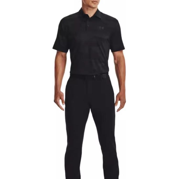Under Armour Playoff 2.0 Polo Shirts Men's Black Polo Collar Moderate Straight Fit Unisex 1373694-002