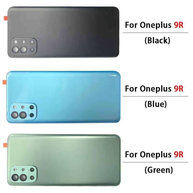 Glass Back Cover For Oneplus 9 9R 10 Pro Rear Panel  Replacement Rear Housing with Adhesive  With Camera Lens