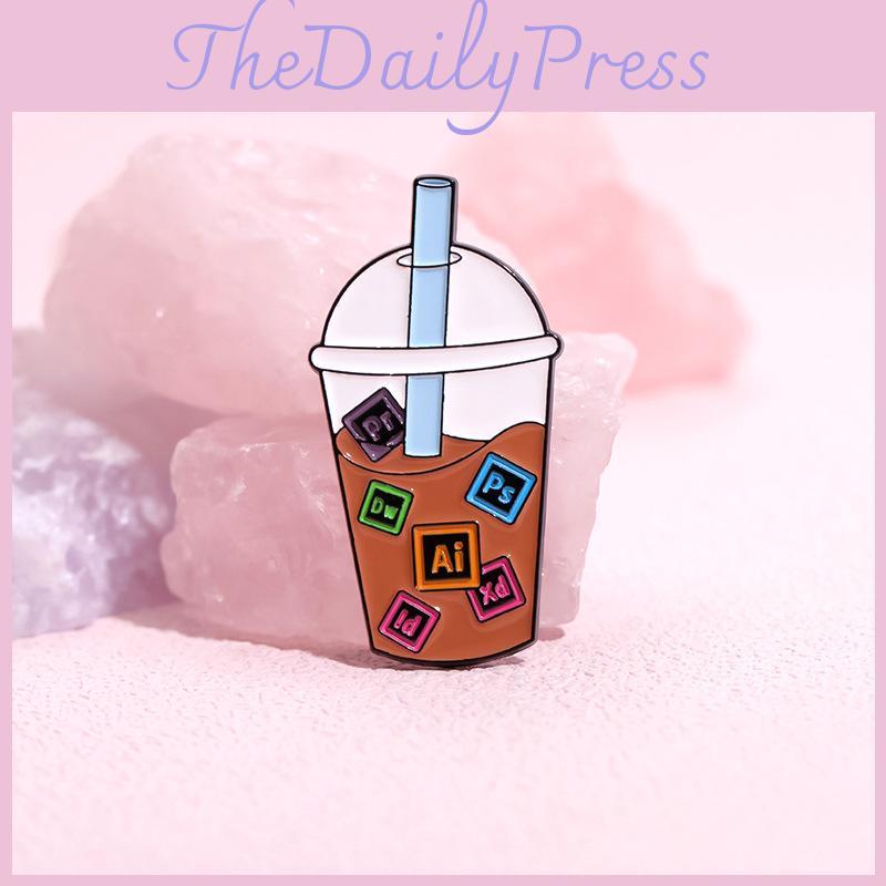 Creative Design Office Accessories Cute Cartoon Character Brooches For Personal Style