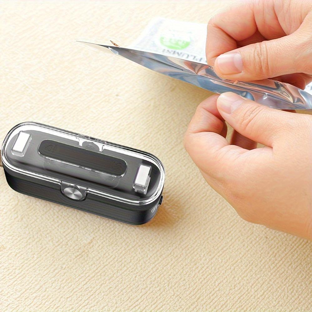 Mini Bag Sealer, Upgrade 2 in 1 Heat Seal & Cutter with Lanyard, Portable Handheld for Plastic Bags Snacks Food Storage & Snacks Freshness
